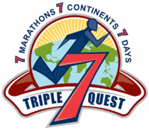 TRIPLE 7 QUEST 7 MARATHONS 7 CONTINENTS 7 DAYS Logo (USPTO, 15.01.2015)