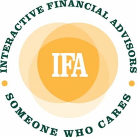 IFA · INTERACTIVE FINANCIAL ADVISORS · SOMEONE WHO CARES Logo (USPTO, 08/28/2015)