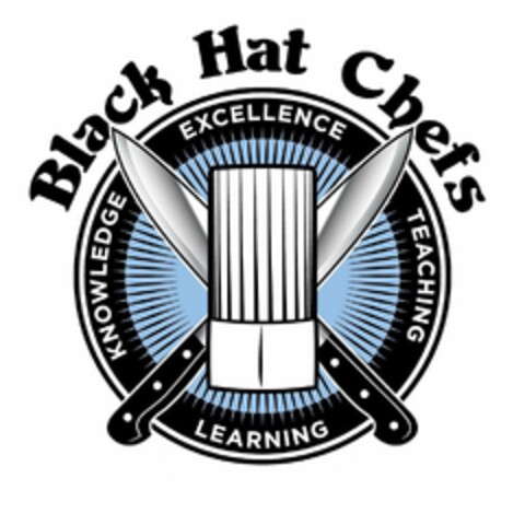 BLACK HAT CHEFS KNOWLEDGE EXCELLENCE TEACHING LEARNING Logo (USPTO, 01/18/2017)