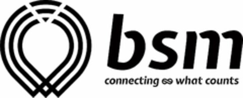 BSM CONNECTING WHAT COUNTS Logo (USPTO, 09/20/2017)