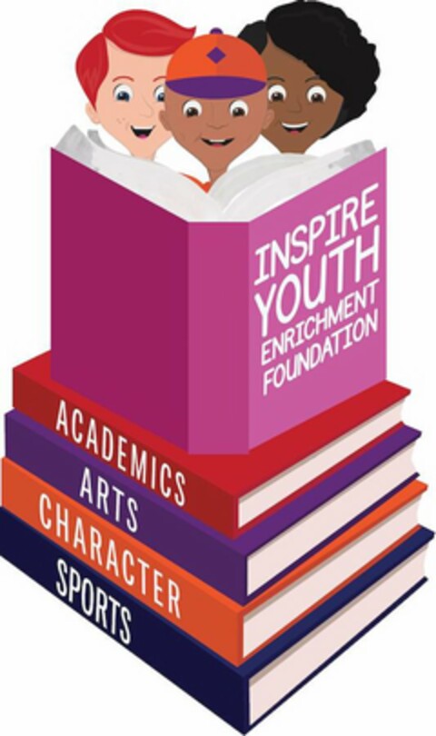 INSPIRE YOUTH ENRICHMENT FOUNDATION ACADEMICS ARTS CHARACTER SPORTS Logo (USPTO, 08/08/2018)