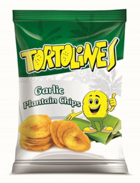 TORTOLINES GARLIC PLANTAIN CHIPS Logo (USPTO, 09/20/2018)