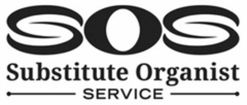 SOS SUBSTITUTE ORGANIST SERVICE Logo (USPTO, 09/23/2019)