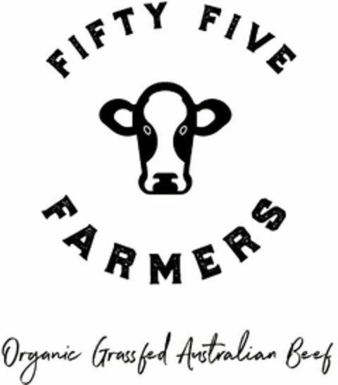 FIFTY FIVE FARMERS ORGANIC GRASS FED AUSTRALIAN BEEF Logo (USPTO, 25.10.2019)