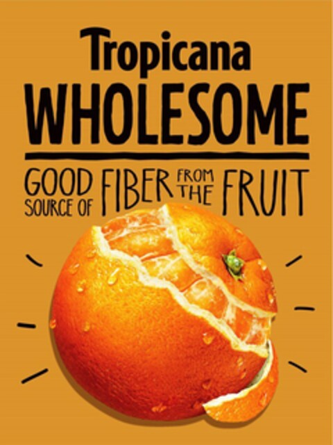 TROPICANA WHOLESOME GOOD SOURCE OF FIBER FROM THE FRUIT Logo (USPTO, 25.11.2019)