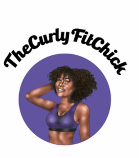 THECURLYFITCHICK Logo (USPTO, 03/16/2020)