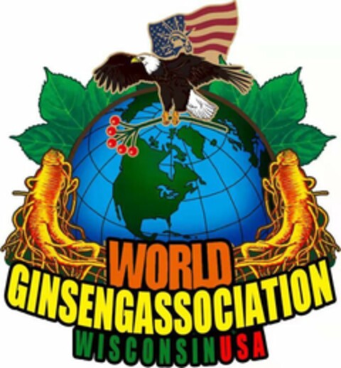 WORLD GINSENG ASSOCIATION WISCONSIN USA Logo (USPTO, 11.06.2020)