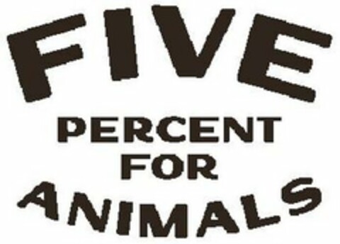 FIVE PERCENT FOR ANIMALS Logo (USPTO, 06/24/2020)