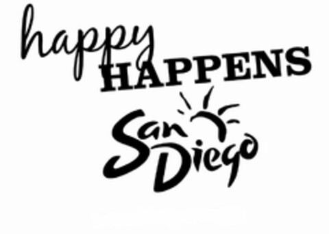 HAPPY HAPPENS SAN DIEGO Logo (USPTO, 23.06.2009)