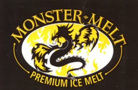 MONSTER MELT PREMIUM ICE MELT Logo (USPTO, 18.09.2009)