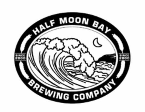 HALF MOON BAY BREWING COMPANY SINCE 2000 Logo (USPTO, 07/01/2011)