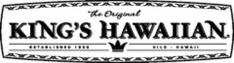 THE ORIGINAL KING'S HAWAIIAN ESTABLISHED1950 HILO HAWAII Logo (USPTO, 11.07.2011)