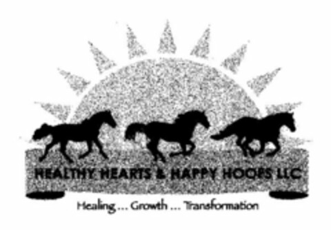 HEALTHY HEARTS & HAPPY HOOFS LLC HEALING ... GROWTH ... TRANSFORMATION Logo (USPTO, 07/22/2011)