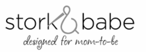 STORK & BABE DESIGNED FOR MOM-TO-BE Logo (USPTO, 31.07.2012)