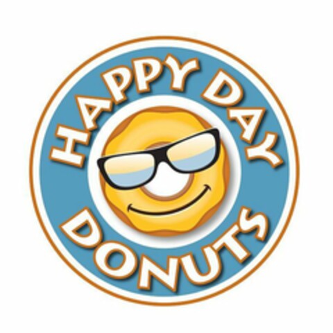 HAPPY DAY DONUTS Logo (USPTO, 19.03.2014)