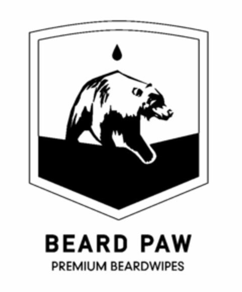 BEARD PAW PREMIUM BEARDWIPES Logo (USPTO, 01/05/2015)