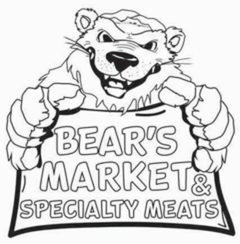 BEAR'S MARKET & SPECIALTY MEATS Logo (USPTO, 03/13/2015)