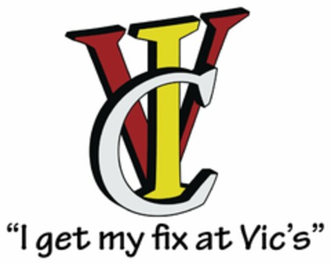 VIC "I GET MY FIX AT VIC'S" Logo (USPTO, 07/20/2016)