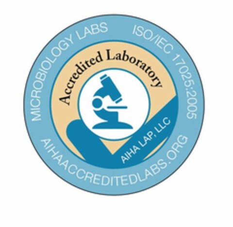 MICROBIOLOGY LABS ISO/IEC 17025:2005 AIHAACCREDITEDLABS.ORG ACCREDITED LABORATORY AIHA LAP, LLC Logo (USPTO, 23.03.2017)