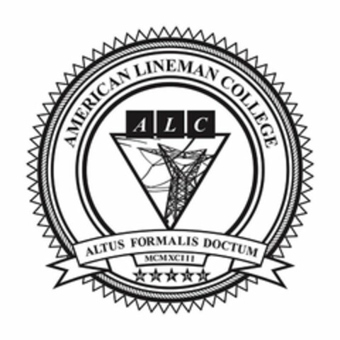 AMERICAN LINEMAN COLLEGE ALC ALTUS FORMALIS DOCTUM MCMXCIII M H P D H Logo (USPTO, 07.08.2017)