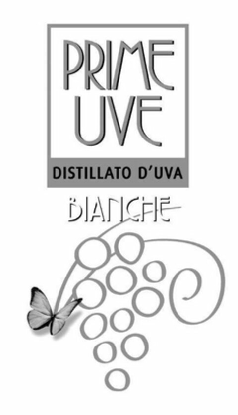 PRIME UVE BIANCHE DISTILLATO D'UVA Logo (USPTO, 31.08.2017)