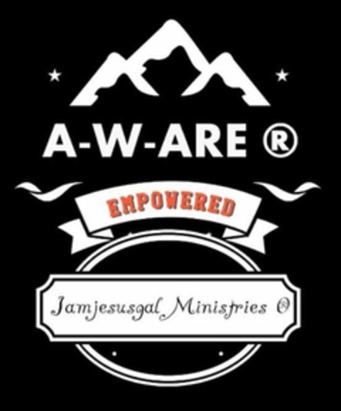 A-W-ARE EMPOWERED IAMJESUSGAL MINISTRIES Logo (USPTO, 06/04/2018)