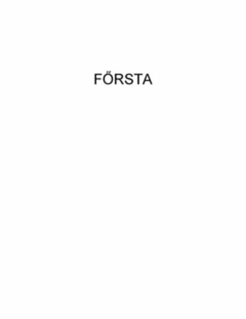 FÖRSTA Logo (USPTO, 10/16/2018)