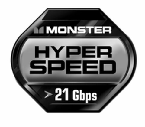 M MONSTER HYPER SPEED 21 GBPS Logo (USPTO, 11.05.2009)