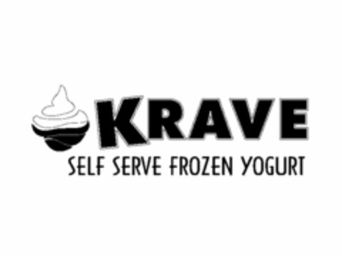 KRAVE SELF SERVE FROZEN YOGURT Logo (USPTO, 31.08.2010)