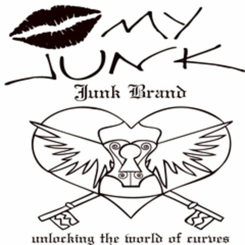 MY JUNK JUNK BRAND UNLOCKING THE WORLD OF CURVES Logo (USPTO, 09/03/2010)