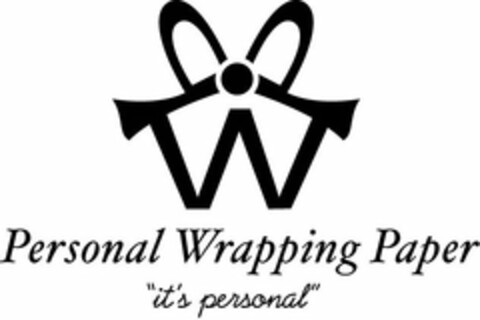 W PERSONAL WRAPPING PAPER "IT'S PERSONAL" Logo (USPTO, 18.11.2010)