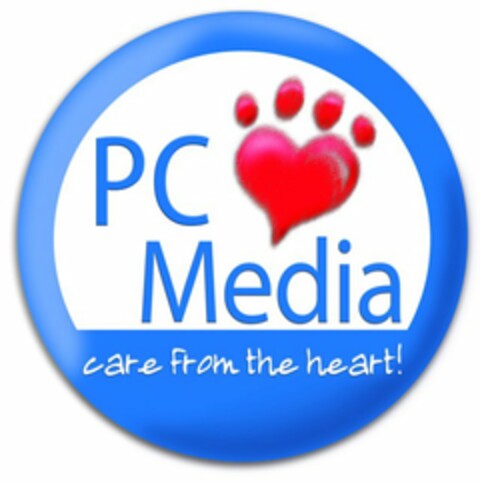 PC MEDIA CARE FROM THE HEART! Logo (USPTO, 12/19/2011)