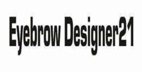 EYEBROW DESIGNER 21 Logo (USPTO, 02/19/2013)