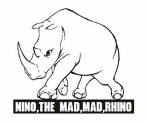 NINO, THE MAD, MAD, RHINO Logo (USPTO, 03.06.2013)