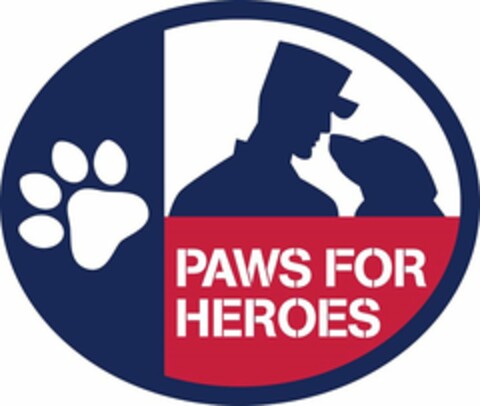 PAWS FOR HEROES Logo (USPTO, 09.03.2017)