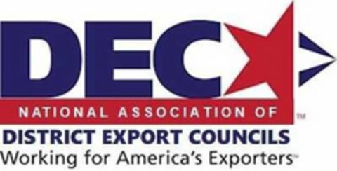 DEC NATIONAL ASSOCIATION OF DISTRICT EXPORT COUNCILS WORKING FOR AMERICA'S EXPORTERS Logo (USPTO, 05.03.2018)