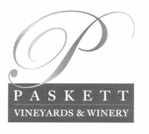 P PASKETT VINEYARDS & WINERY Logo (USPTO, 06/01/2018)