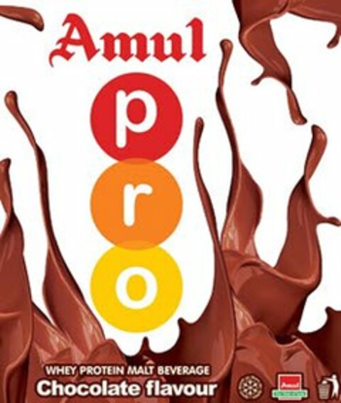 AMUL PRO WHEY PROTEIN MALT BEVERAGE CHOCOLATE FLAVOUR Logo (USPTO, 17.01.2020)