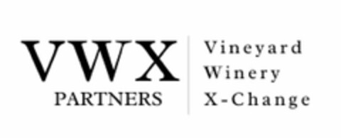 VWX PARTNERS VINEYARD WINERY X-CHANGE Logo (USPTO, 23.06.2020)