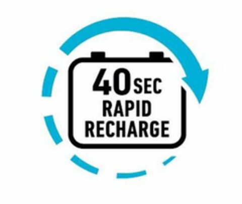 40SEC RAPID RECHARGE Logo (USPTO, 16.09.2020)