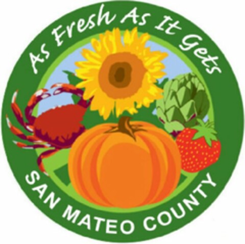 AS FRESH AS IT GETS SAN MATEO COUNTY Logo (USPTO, 15.06.2009)