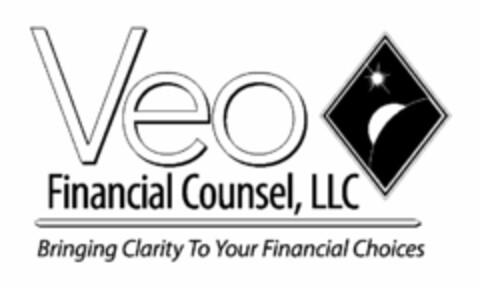 VEO FINANCIAL COUNSEL, LLC BRINGING CLARITY TO YOUR FINANCIAL CHOICES Logo (USPTO, 03/30/2010)