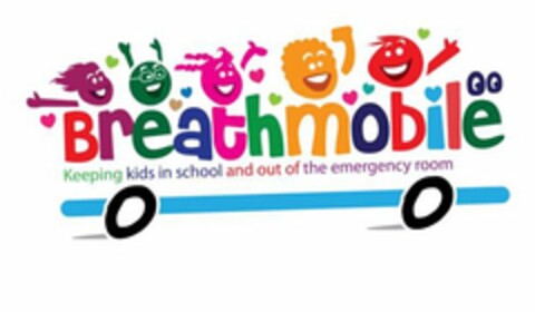 BREATHMOBILE KEEPING KIDS IN SCHOOL AND OUT OF THE EMERGENCY ROOM Logo (USPTO, 24.02.2011)