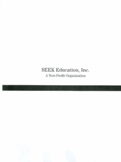 SEEK EDUCATION, INC. A NON-PROFIT ORGANIZATION Logo (USPTO, 10.06.2011)