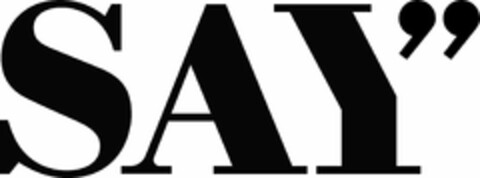 SAY" Logo (USPTO, 25.10.2012)