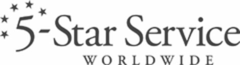 5-STAR SERVICE WORLDWIDE Logo (USPTO, 23.12.2013)