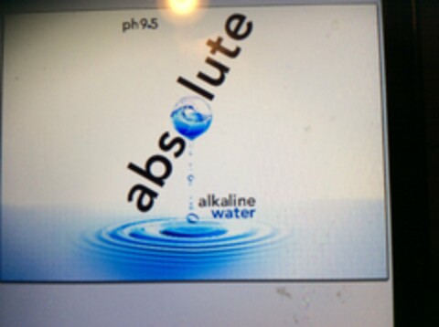 ABSOLUTE ALKALINE WATER PH 9.5 Logo (USPTO, 08/24/2015)