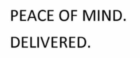 PEACE OF MIND. DELIVERED. Logo (USPTO, 23.03.2016)