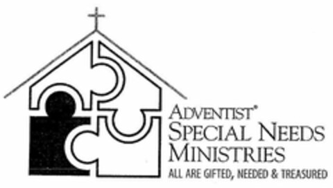 ADVENTIST SPECIAL NEEDS MINISTRIES ALL ARE GIFTED, NEEDED & TREASURED Logo (USPTO, 09.08.2016)