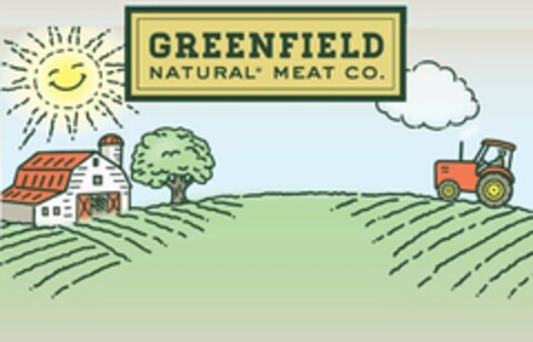 GREENFIELD NATURAL* MEAT CO. Logo (USPTO, 28.06.2018)